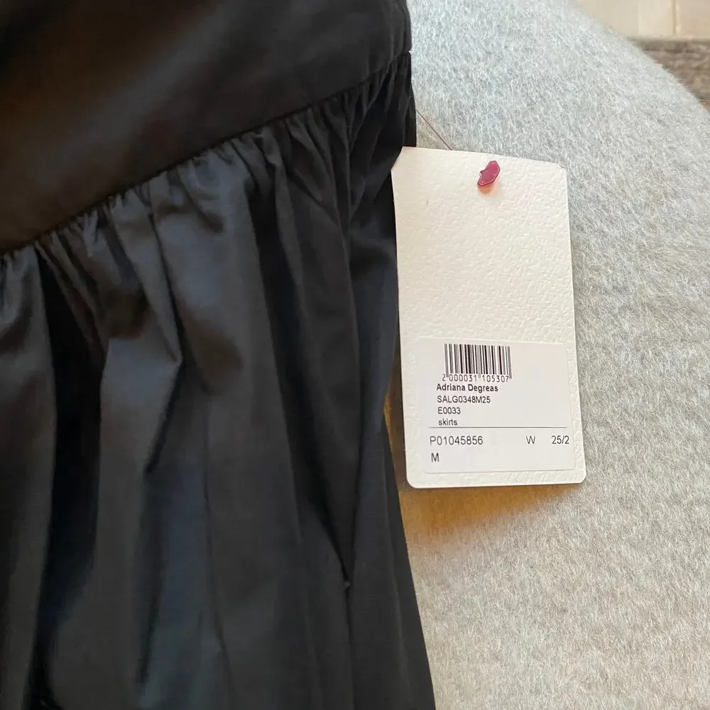 Adriana Degreas Cotton black maxi skirt brazil medium NWT